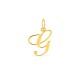 Colgante Letra G en Oro Amarillo 9K estilo cursiva