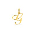 Pendente Letra G em Ouro Amarelo 9K estilo cursivo