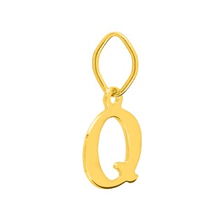 Colgante Letra Q en Oro Amarillo 9K
