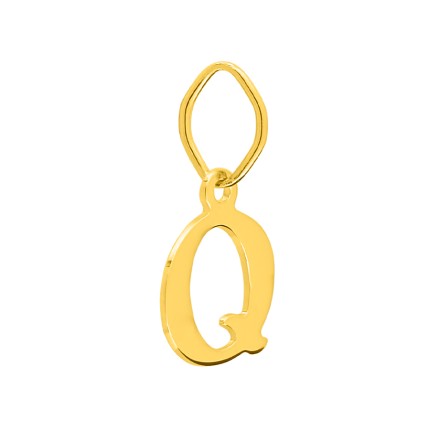 Colgante Letra Q en Oro Amarillo 9K