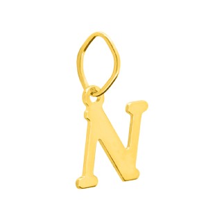 Pendente Letra N em Ouro Amarelo 9K