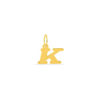 Pendente Letra K em Ouro Amarelo 9K
