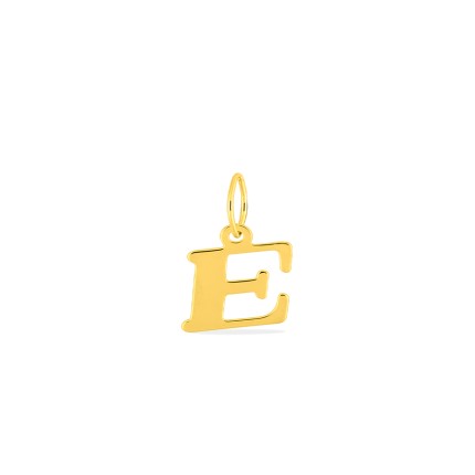 Colgante Letra E en Oro Amarillo 9K