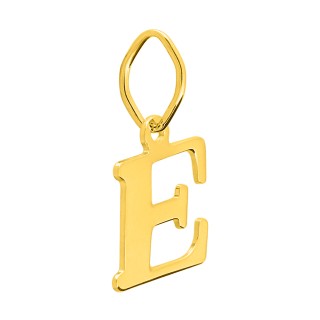 Colgante Letra E en Oro Amarillo 9K