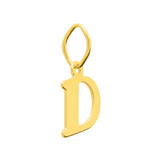 Pendente Letra D em Ouro Amarelo 9K