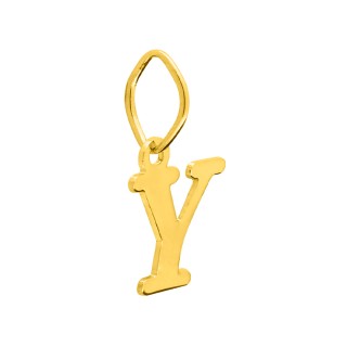 Pendente Letra Y em Ouro Amarelo 9K