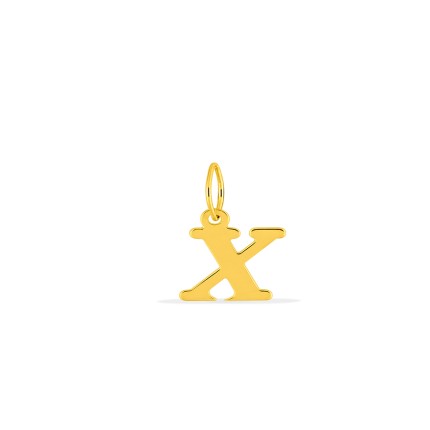 Colgante Letra X en Oro Amarillo 9K