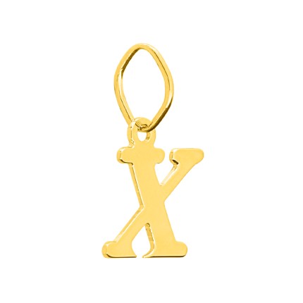 Colgante Letra X en Oro Amarillo 9K