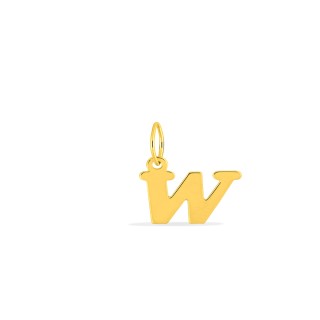 Colgante Letra W en Oro Amarillo 9K