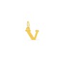 Pendente Letra V em Ouro Amarelo 9K