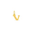 Pendente Letra V em Ouro Amarelo 9K