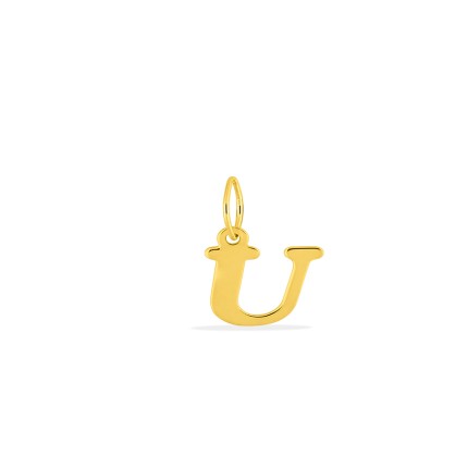 Pendente Letra U em Ouro Amarelo 9K