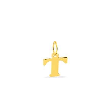 Pendente Letra T em Ouro Amarelo 9K