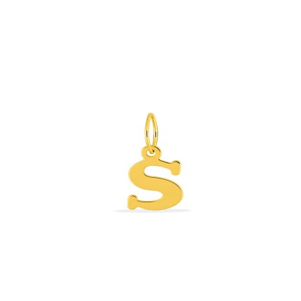 Pendente Letra S em Ouro Amarelo 9K