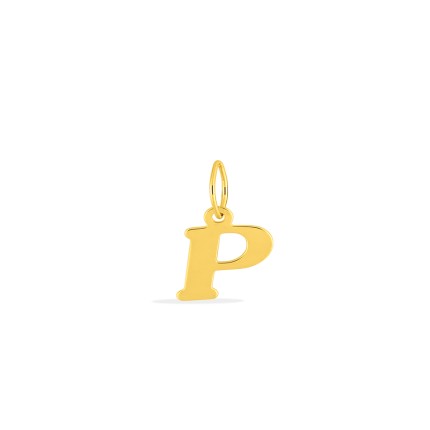 Pendente Letra P em Ouro Amarelo 9K