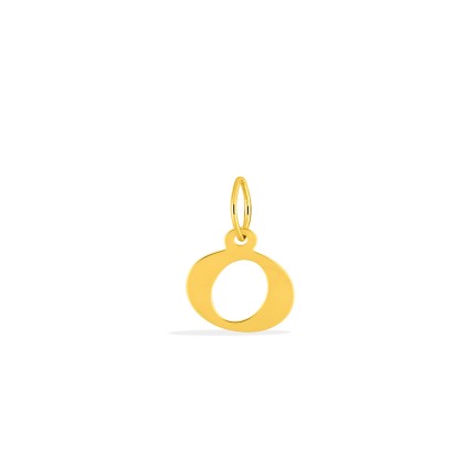 Pendente Letra O em Ouro Amarelo 9K