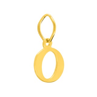 Pendente Letra O em Ouro Amarelo 9K