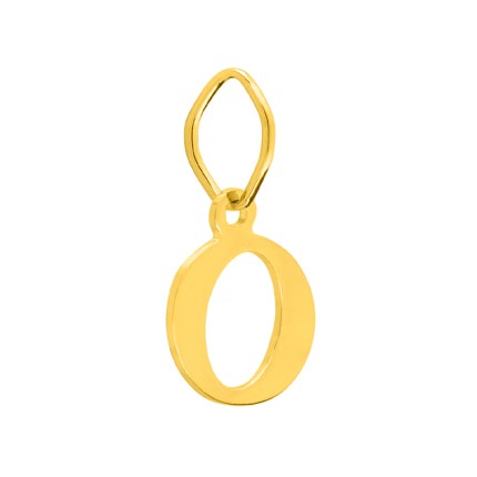 Colgante Letra O en Oro Amarillo 9K
