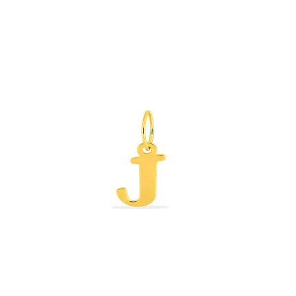Pendente Letra J em Ouro Amarelo 9K