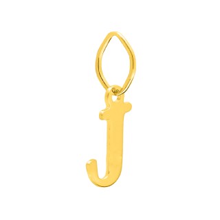 Pendente Letra J em Ouro Amarelo 9K