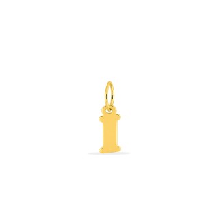 Pendente Letra I em Ouro Amarelo 9K