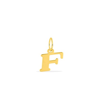 Pendente Letra F em Ouro Amarelo 9K