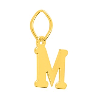 Colgante Letra M en Oro Amarillo 9K