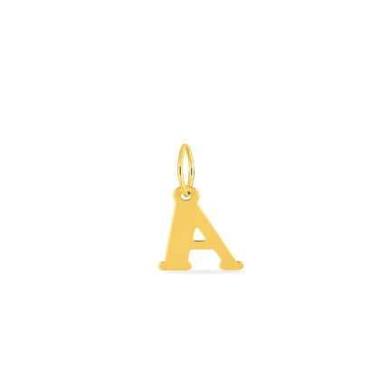 Pendente Letra A em Ouro Amarelo 9K