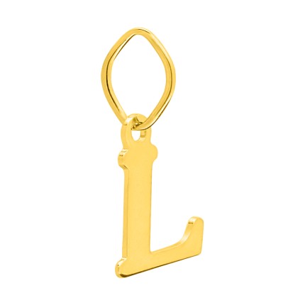 Pendente Letra L em Ouro Amarelo 9K