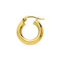 Brincos de argola de 10 mm banhados a ouro - tubo 4 mm