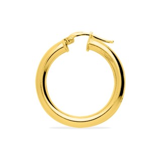 Brincos de argola dourados 20 mm - tubo 4 mm