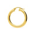 Pendientes de aro 20 mm bañado en oro - tubo 4 mm