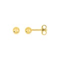 Pendientes bolas 4 mm bañado en oro - cierre mariposa
