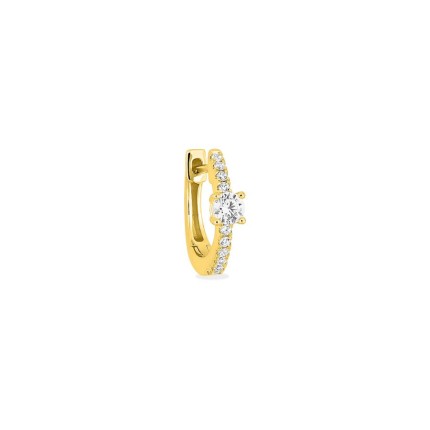 Brinco de argola banhado a ouro com zircónias - Unidade