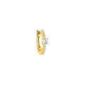 Brinco de argola banhado a ouro com zircónias - Unidade