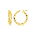 Pendientes de aro trenzados de diametro 20 mm bañado en oro