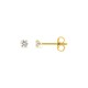 Brincos banhados a ouro com zircónias de 3 mm