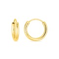 Pendientes de aro bañado en oro 14mm hilo 2mm