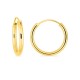 Pendientes de aro bañado en oro 18mm hilo 2mm