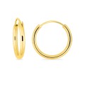 Pendientes de aro bañado en oro 18mm hilo 2mm
