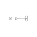 Pendientes en oro blanco 18K y diamantes 0,10 ct engastados con garras