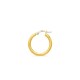 Brincos de argola simples em ouro amarelo de 18K diâmetro 15 mm fio 2,5 mm