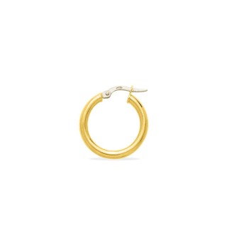 Pendientes de aro lisos oro amarillo 18K diametro 15 mm hilo 2.5mm