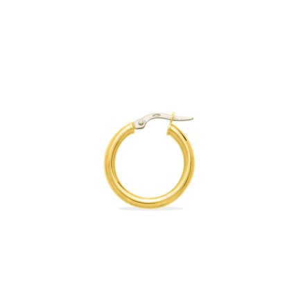 Pendientes de aro lisos oro amarillo 18K diametro 15 mm hilo 2.5mm