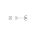 Pendientes oro blanco 9K y circonita talla princesa
