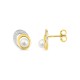 Pendientes oro amarillo 9K con baño de rodio y perla cultivada de agua dulce 4 mm