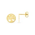 Pendientes oro amarillo 9K árbol de la vida
