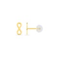 Pendientes oro amarillo 9K diseño infinito