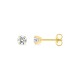 Brincos em ouro amarelo de 9K com zircónias de 4 mm engastadas em 4 garras