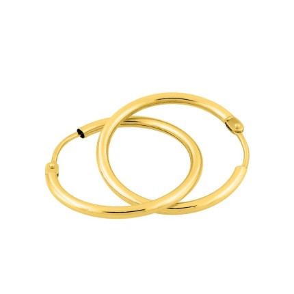 Pendientes de aro oro amarillo 18K diametro 20 mm